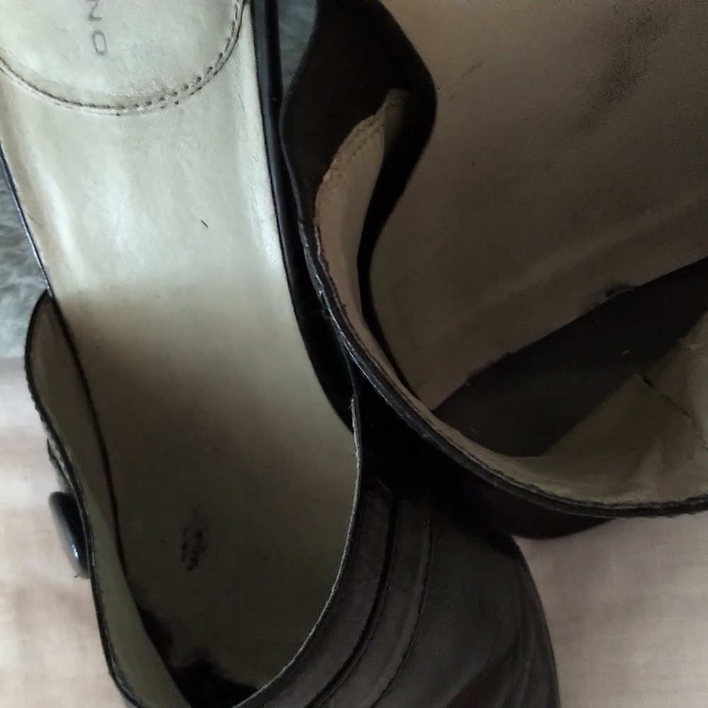 Bandolino 6.5 black italian slides mules nonslip - Picture 7 of 15